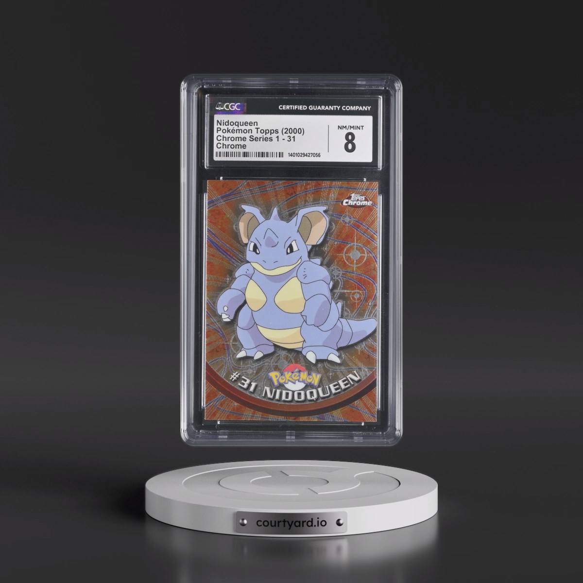 2000 Chrome Series 1 #31 Nidoqueen - Chrome (Topps Chrome Stamp on Front of Card) (CGC 8 NM-MT)