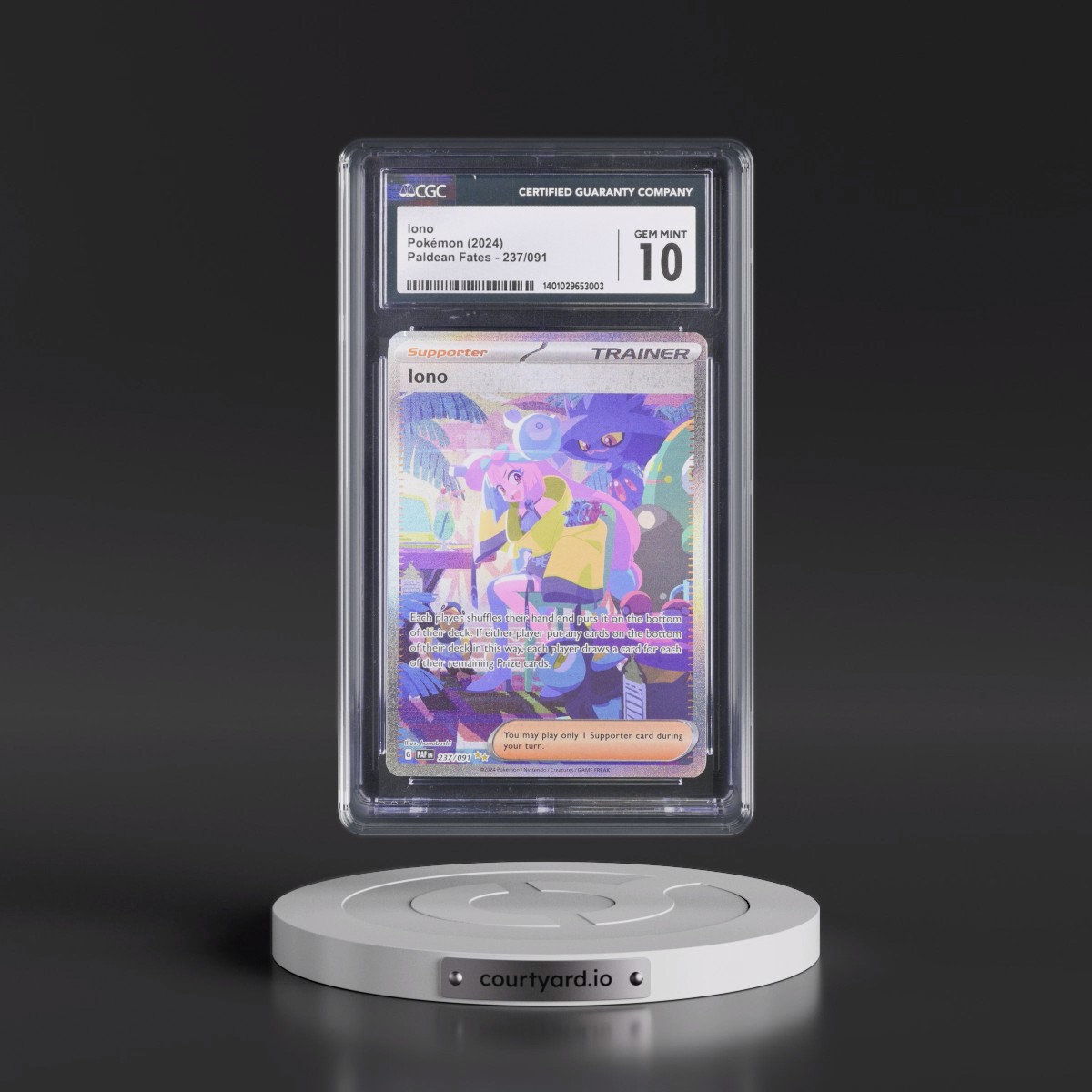 2024 Paldean Fates - PAF EN #237/091 Iono - Special Illustration Rare (Holo) (CGC 10 GEM MINT)