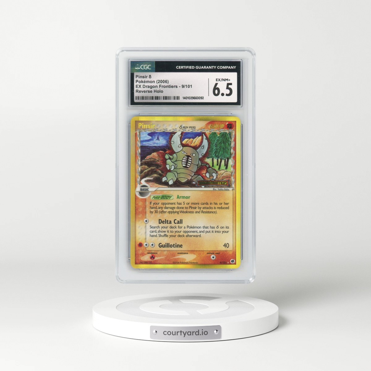 2006 EX Dragon Frontiers #9/101 Pinsir δ - Reverse Holo (CGC 6.5 EX-NM+)