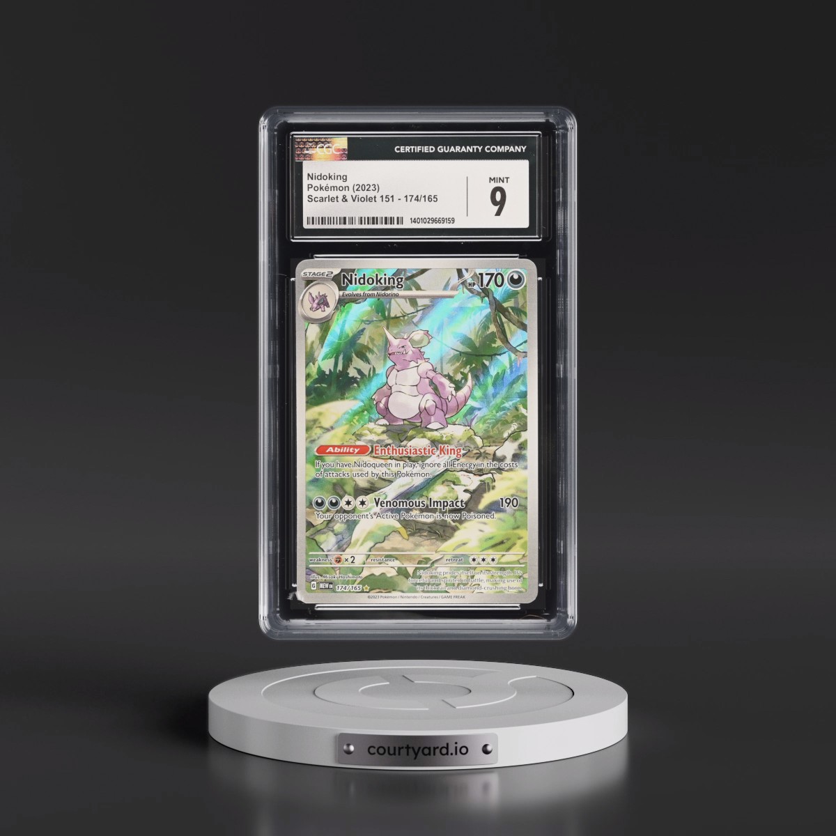 2023 Scarlet & Violet 151 - MEW EN #174/165 Nidoking - Illustration Rare Holo (CGC 9 MINT)