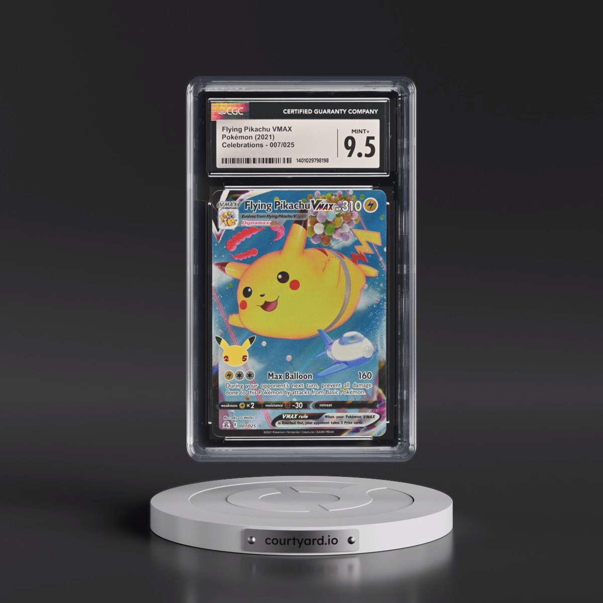 2021 Celebrations #007/025 Flying Pikachu VMAX - Holo (CGC 9.5 MINT+)