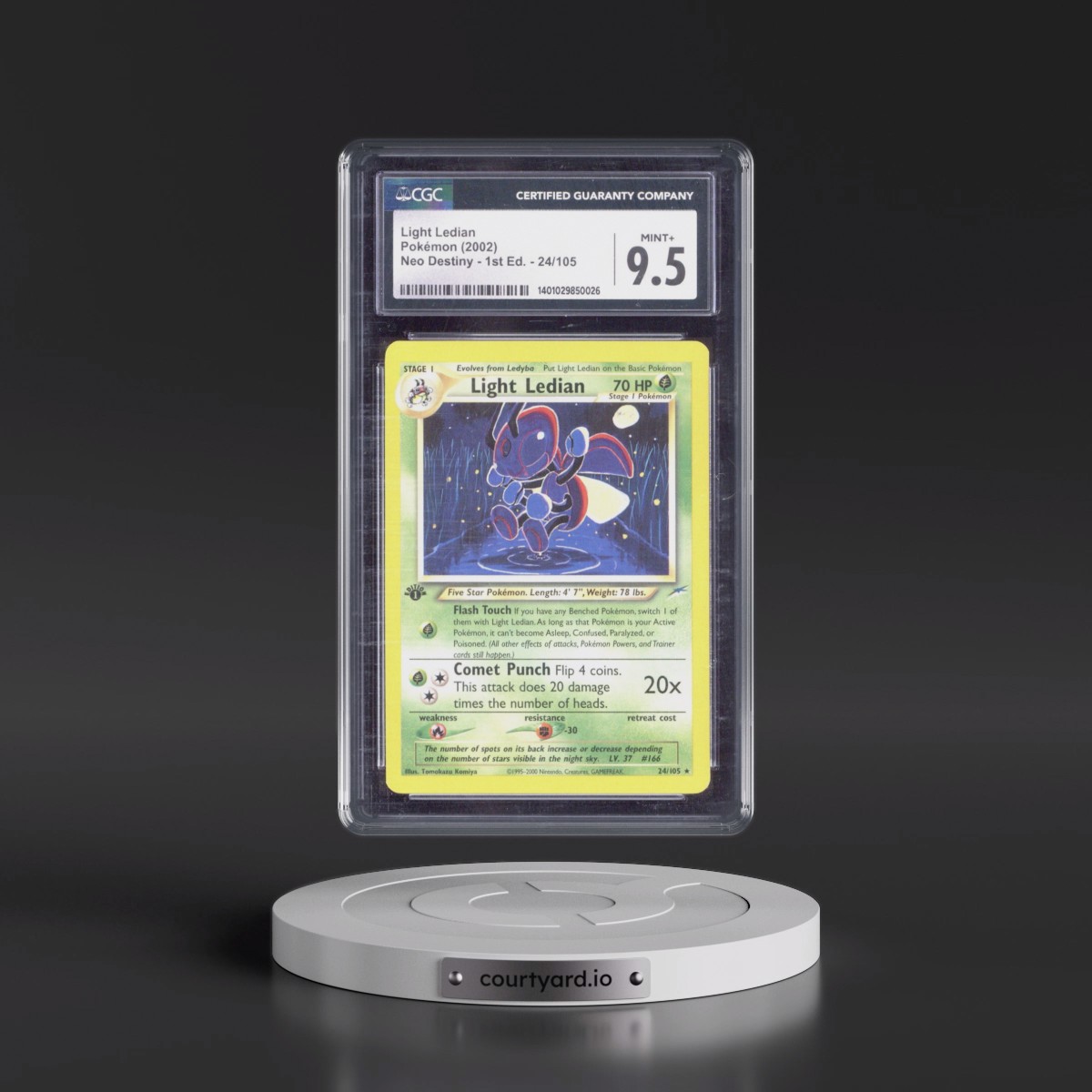 2002 Neo Destiny #24/105 Light Ledian - 1st Edition 1st Edition (CGC 9.5 MINT+)