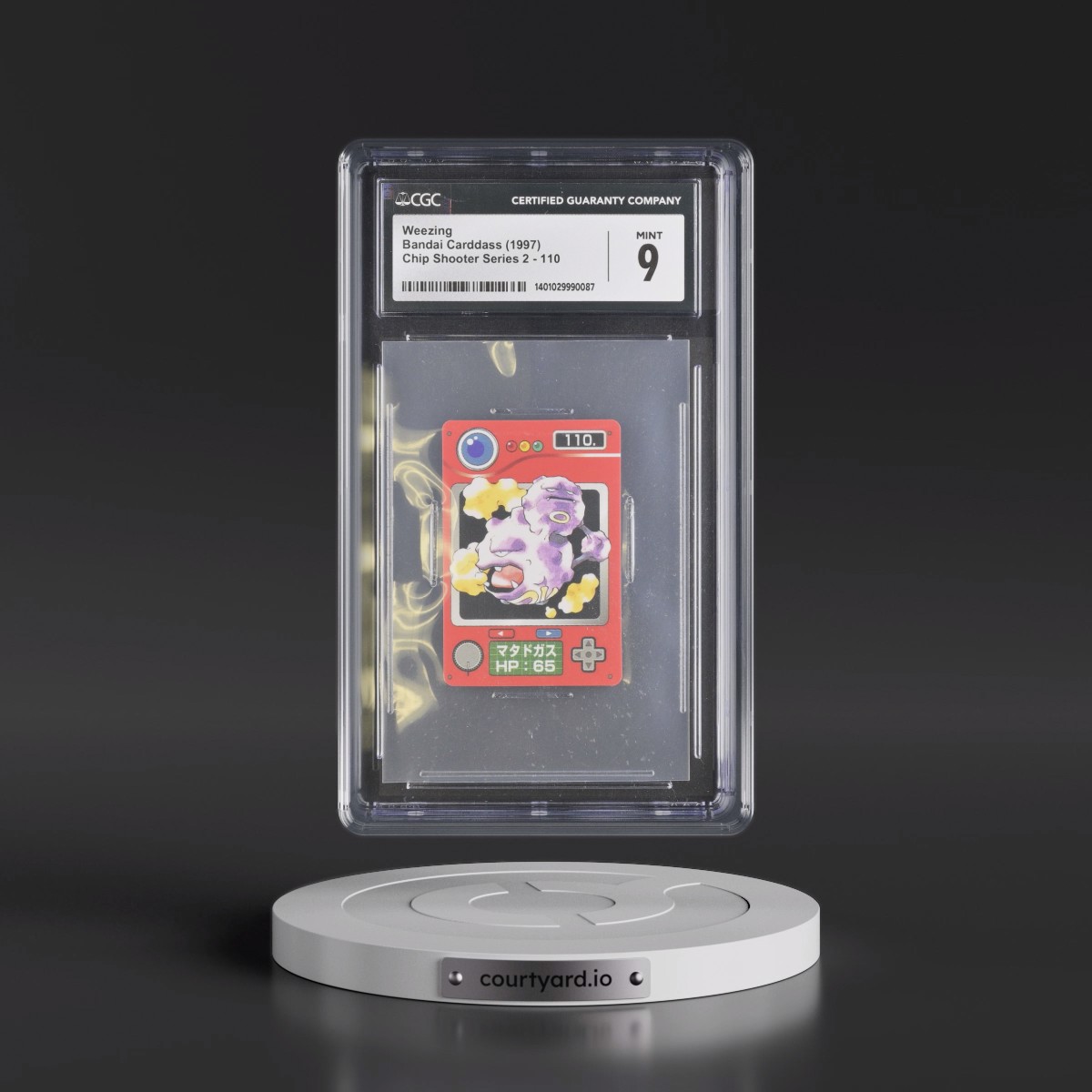 1997 Chip Shooter Series 2 (Rectangular Cards) #110 Weezing (CGC 9 MINT)