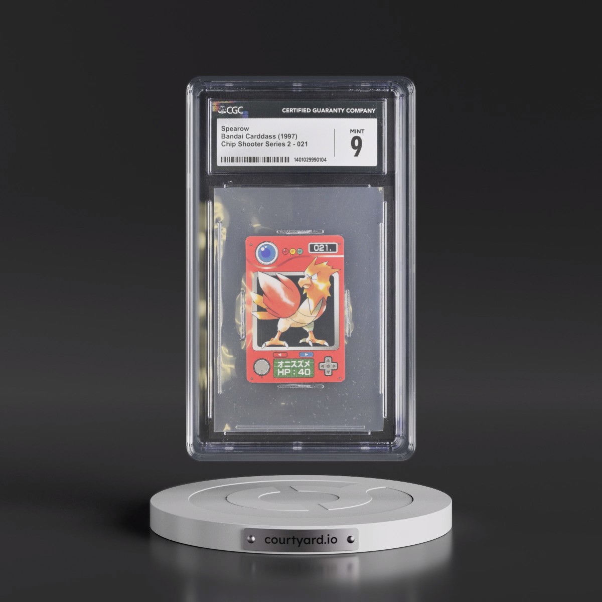 1997 Chip Shooter Series 2 (Rectangular Cards) #021 Spearow (CGC 9 MINT)