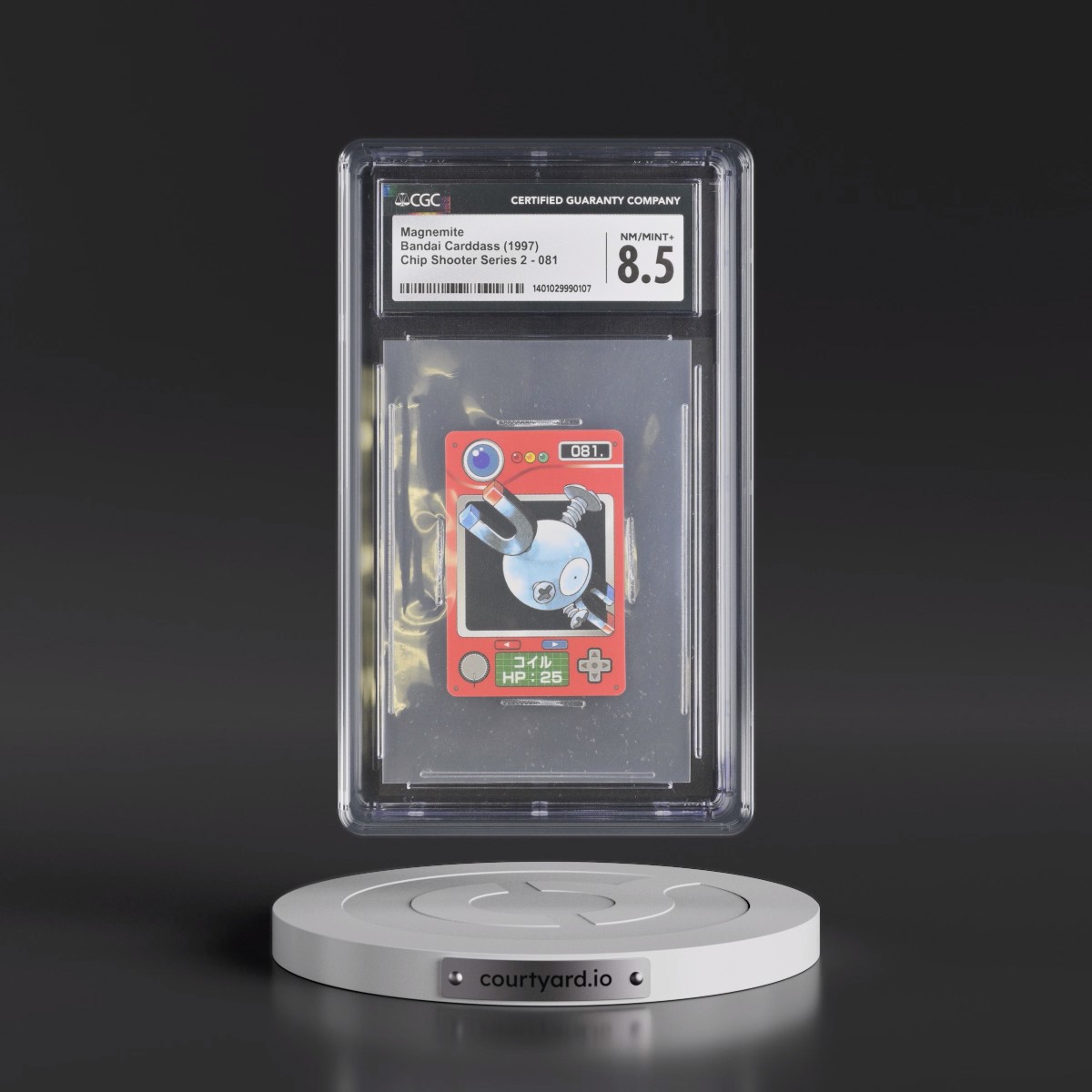 1997 Chip Shooter Series 2 (Rectangular Cards) #081 Magnemite (CGC 8.5 NM-MT+)