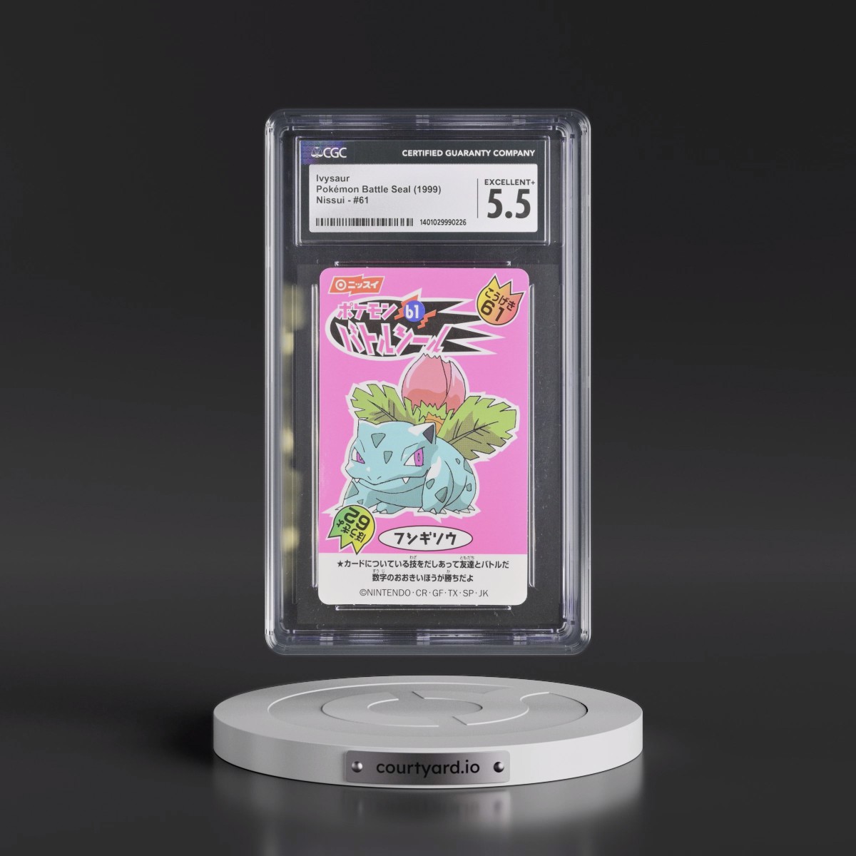1999 Pokémon Battle Seal (1999 Nissui) - Japanese #61 Ivysaur (CGC 5.5 EX+)