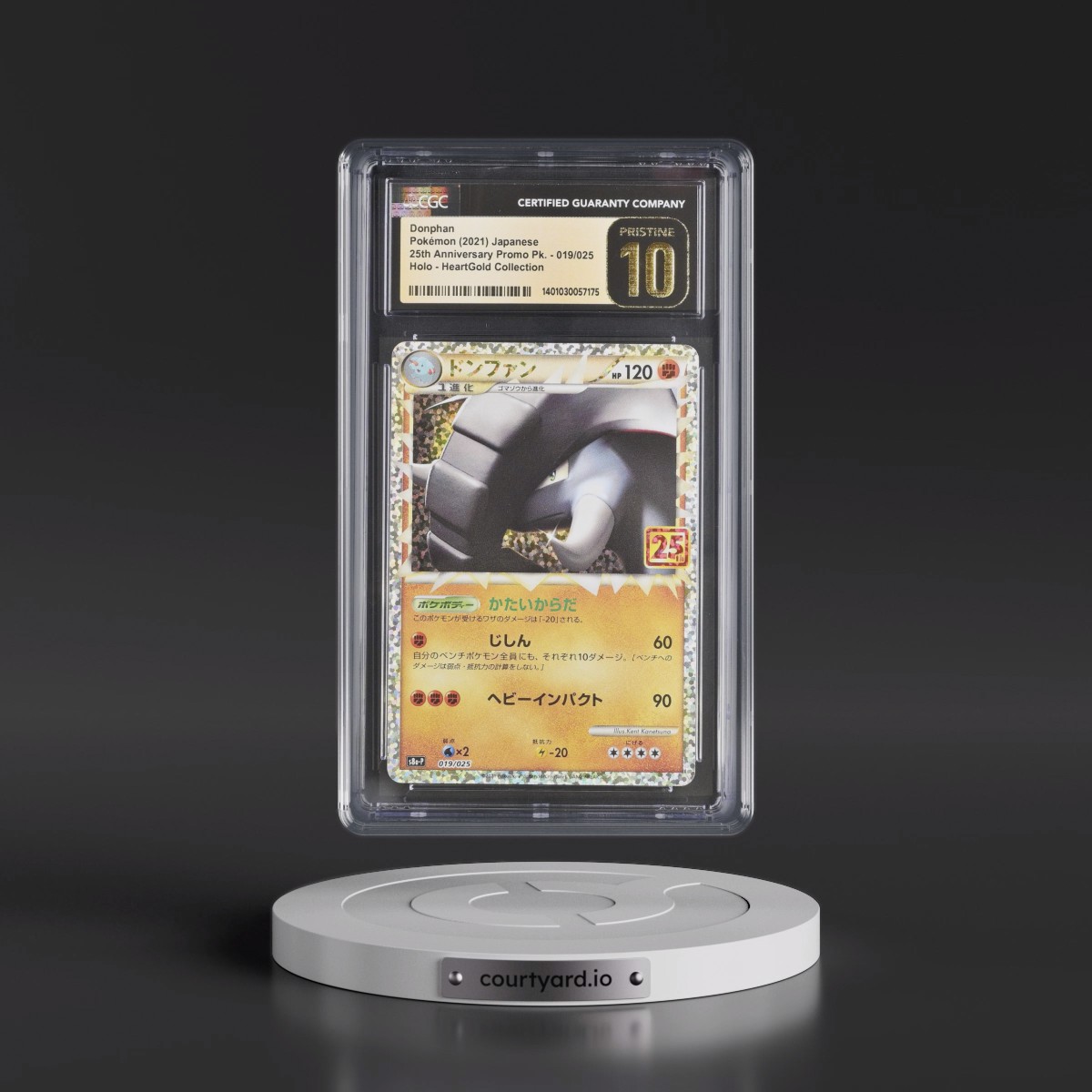 2021 25th Anniversary Promo Pack - S8a-P #019/025 Donphan - Holo HeartGold Collection (CGC 10 PRISTINE)
