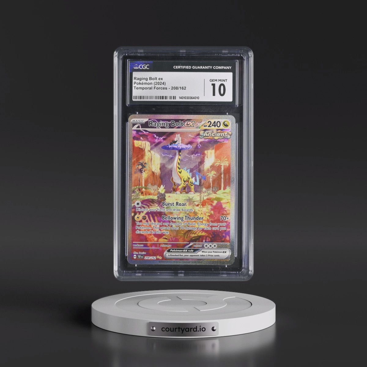 2023 Temporal Forces - TEF EN #208/162 Raging Bolt ex - Special Illustration Rare (Holo) (CGC 10 GEM MINT)