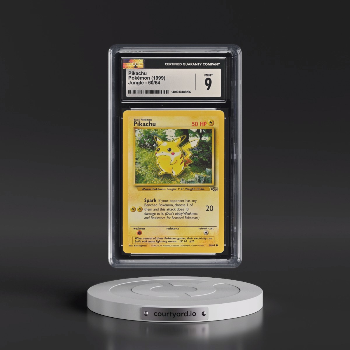 1999 Jungle #60/64 Pikachu (CGC 9 MINT)
