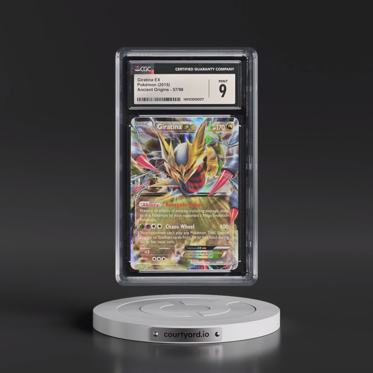 2015 Ancient Origins #57/98 Giratina EX - Holo (CGC 9 MINT)
