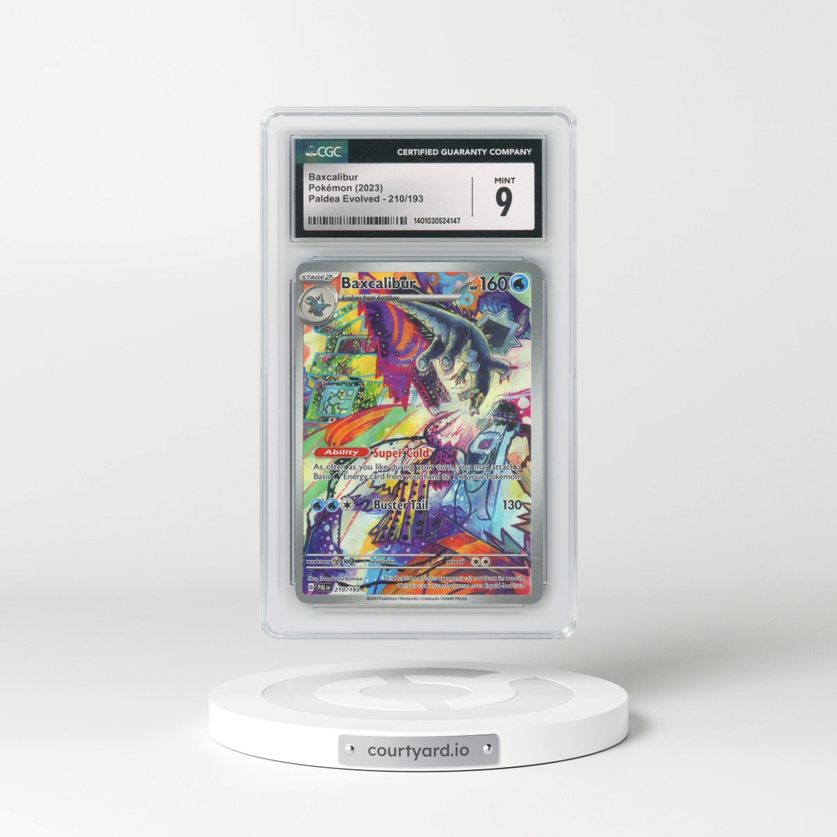 2023 Paldea Evolved - PAL EN #210/193 Baxcalibur - Illustration Rare (CGC 9 MINT)