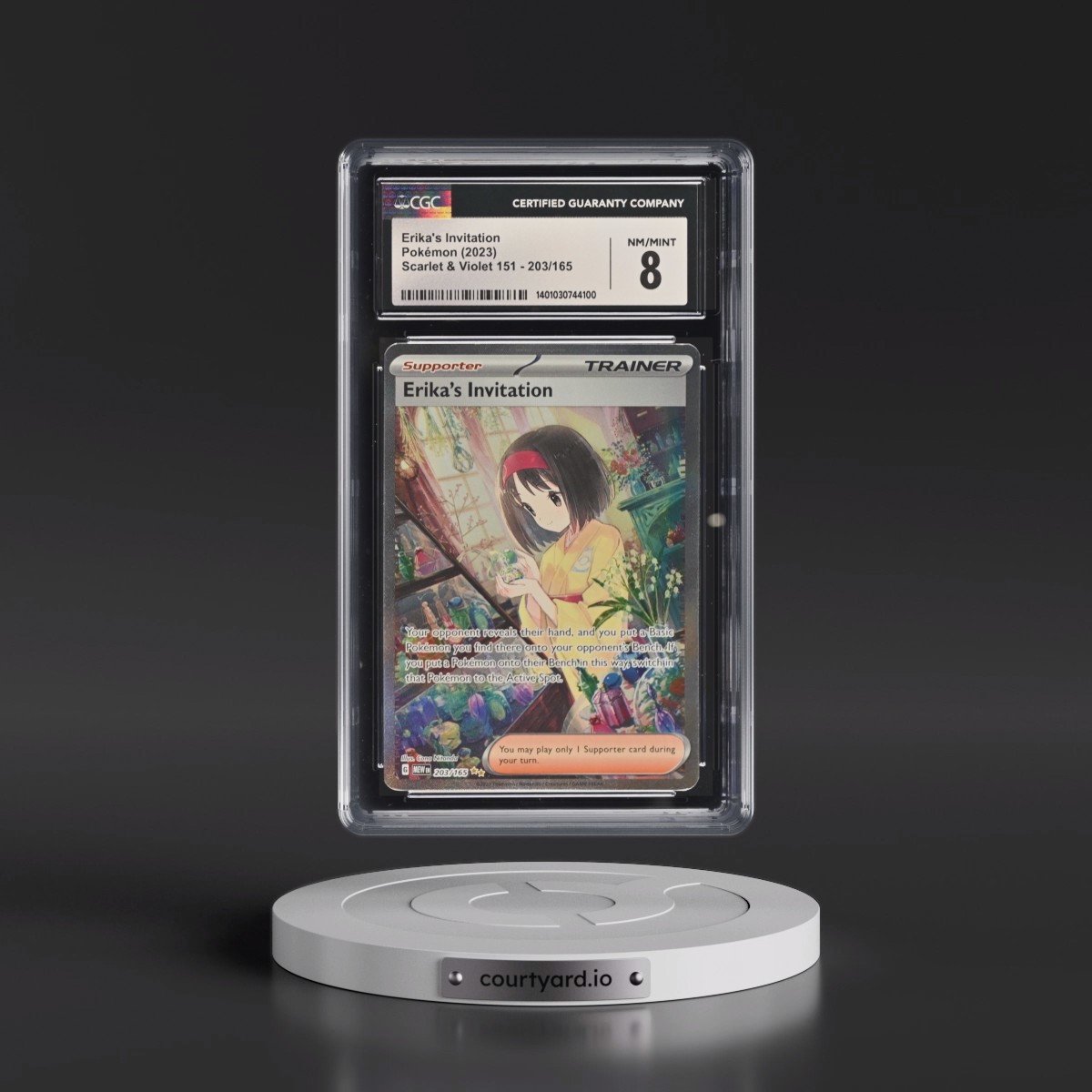 2023 Scarlet & Violet 151 - MEW EN #203/165 Erika's Invitation - Special Illustration Rare (Holo) (CGC 8 NM-MT)