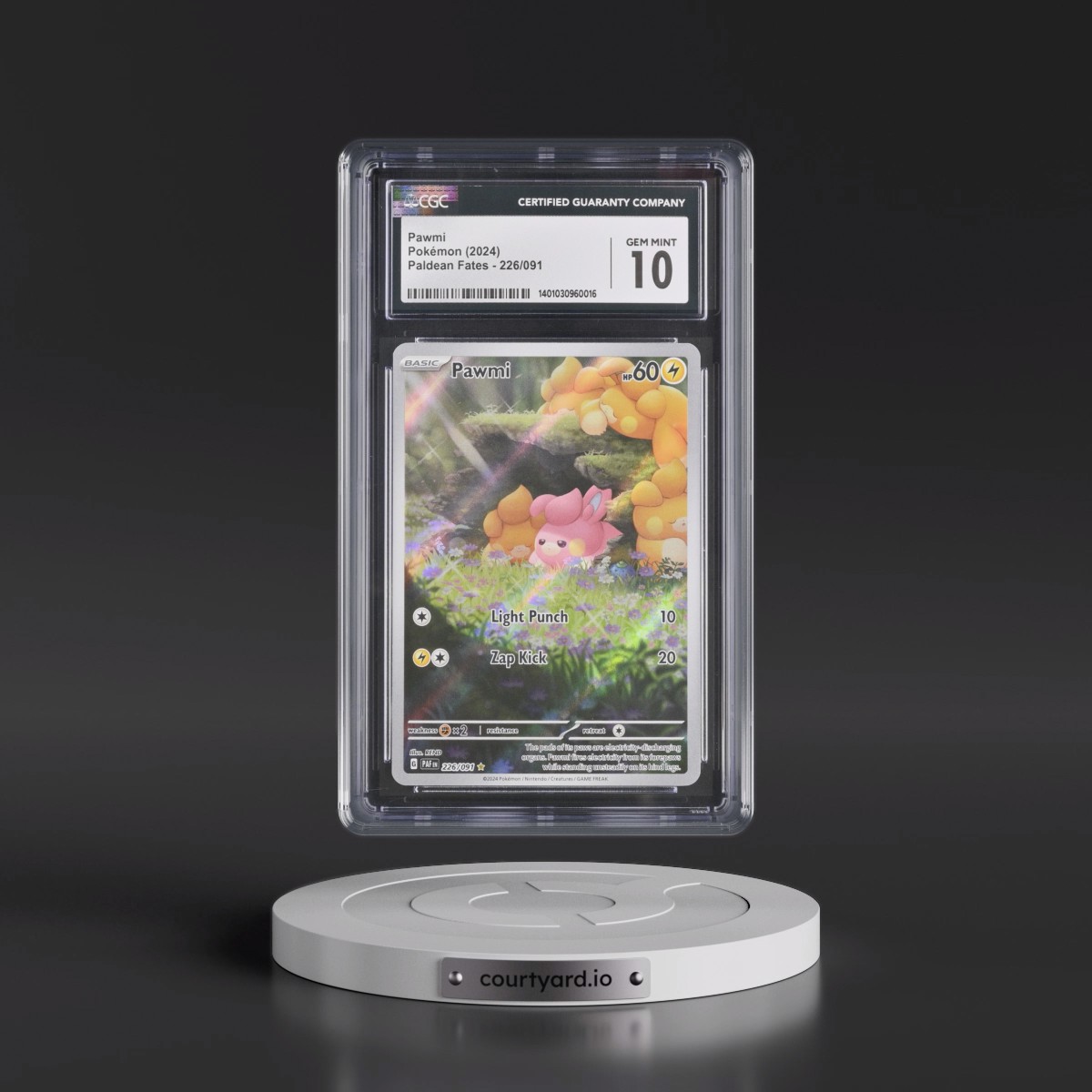 2024 Paldean Fates - PAF EN #226/091 Pawmi - Illustration Rare Holo (CGC 10 GEM MINT)