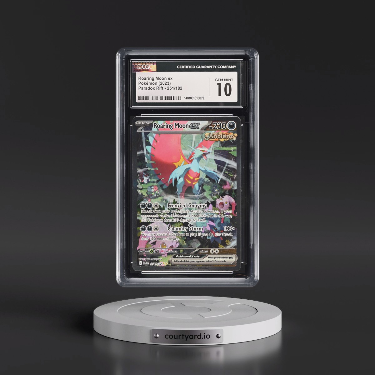 2023 Paradox Rift - PAR EN #251/182 Roaring Moon ex - Special Illustration Rare (Holo) (CGC 10 GEM MINT)