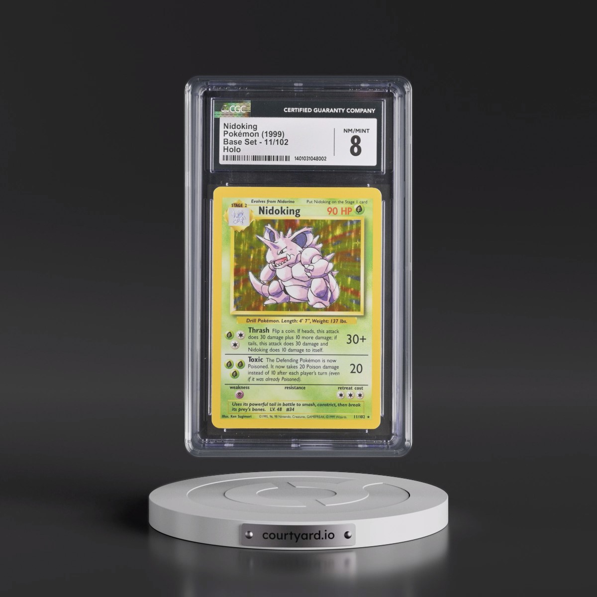 1999 Base Set #11/102 Nidoking - Holo (CGC 8 NM-MT)