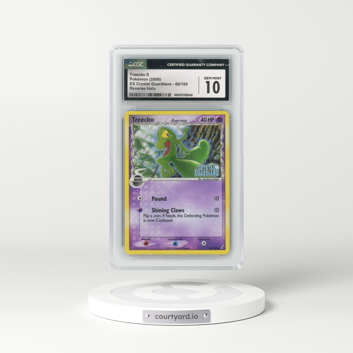 2006 EX Crystal Guardians #68/100 Treecko δ - Reverse Holo (CGC 10 GEM MINT)