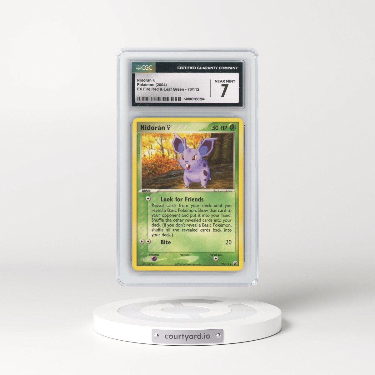 2004 EX Fire Red & Leaf Green #70/112 Nidoran â?? (CGC 7 NM)