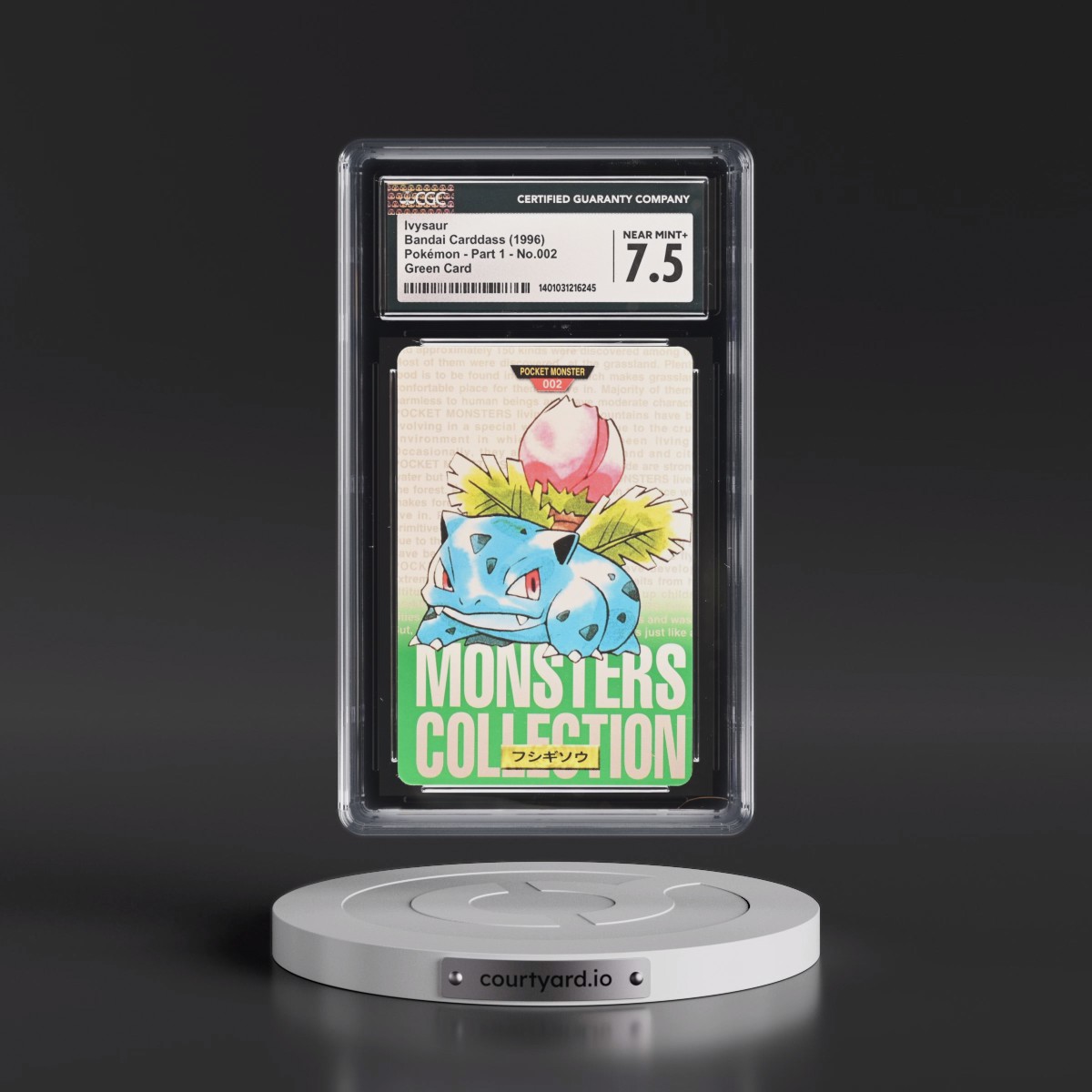 1996 (Monsters Collection) Part 1 #002 Ivysaur - Green Card (CGC 7.5 NM+)