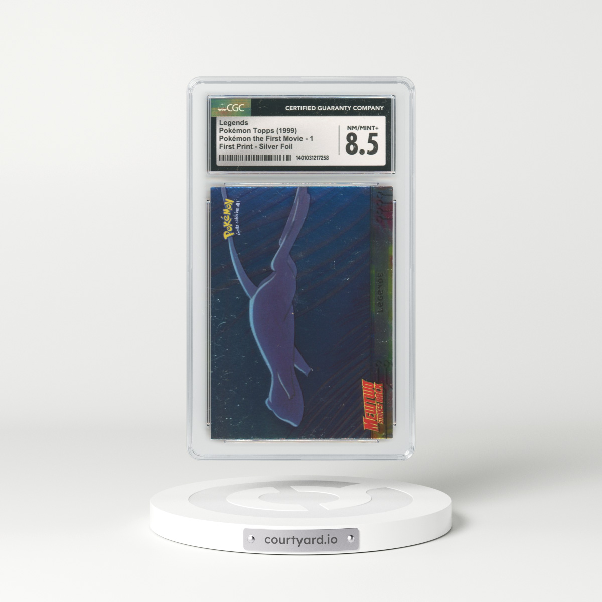 1999 Movie Promo #1 Legends - Holo First Print (Blue Topps Logo) Silver Foil (CGC 8.5 NM-MT+)