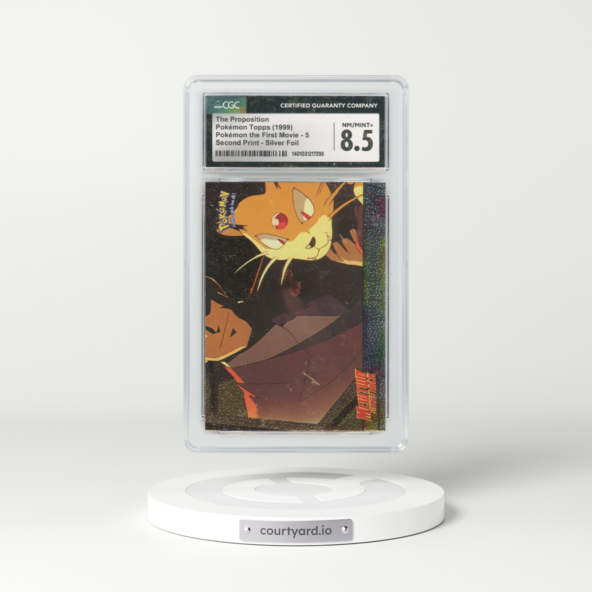 1999 Movie Promo #5 The Proposition - Holo Second Print (Black Topps Logo) Silver Foil (Sand Paper) (CGC 8.5 NM-MT+)