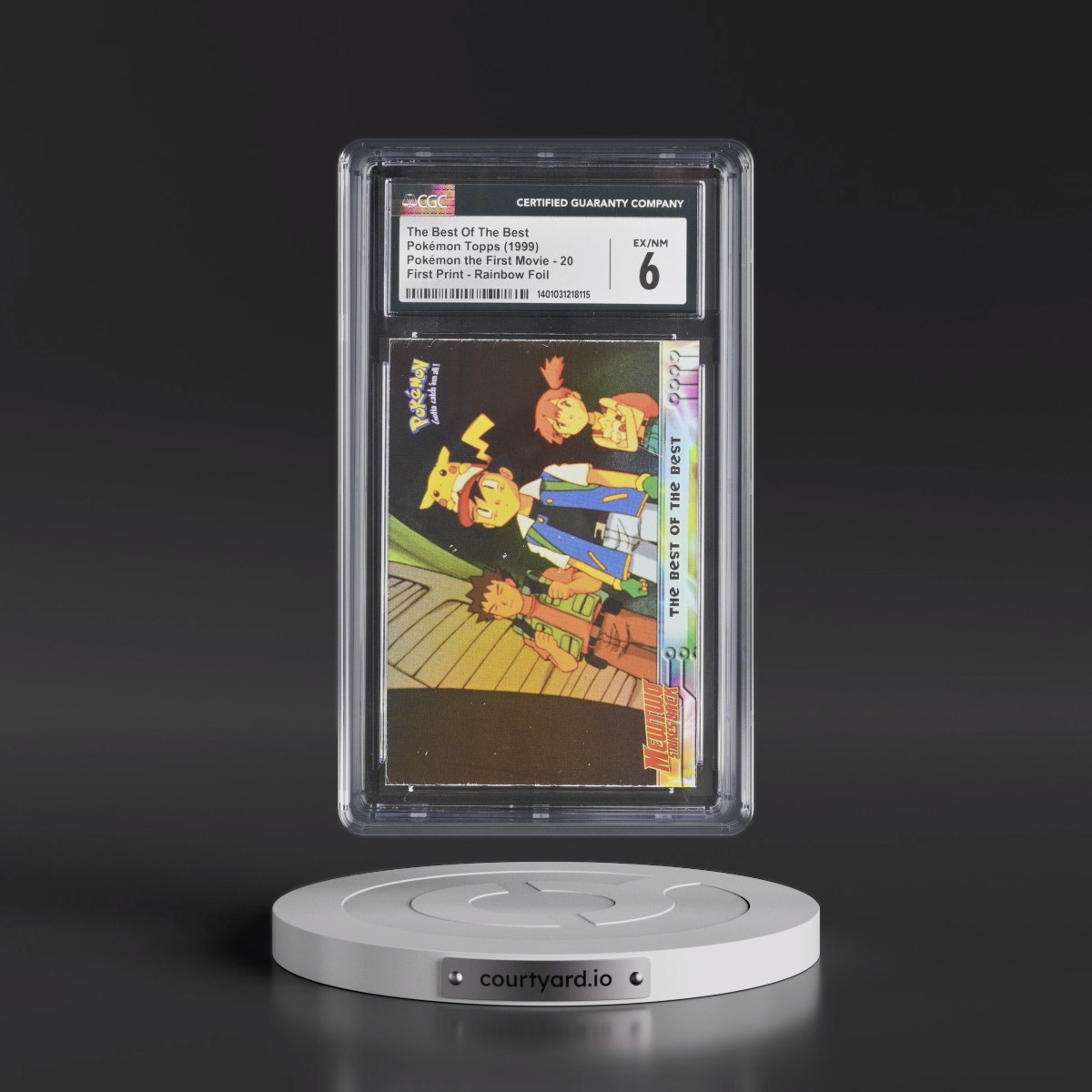 1999 Pokémon the First Movie #20 The Best Of The Best - First Print (Blue Topps Logo) Rainbow Foil (CGC 6 EX-NM)