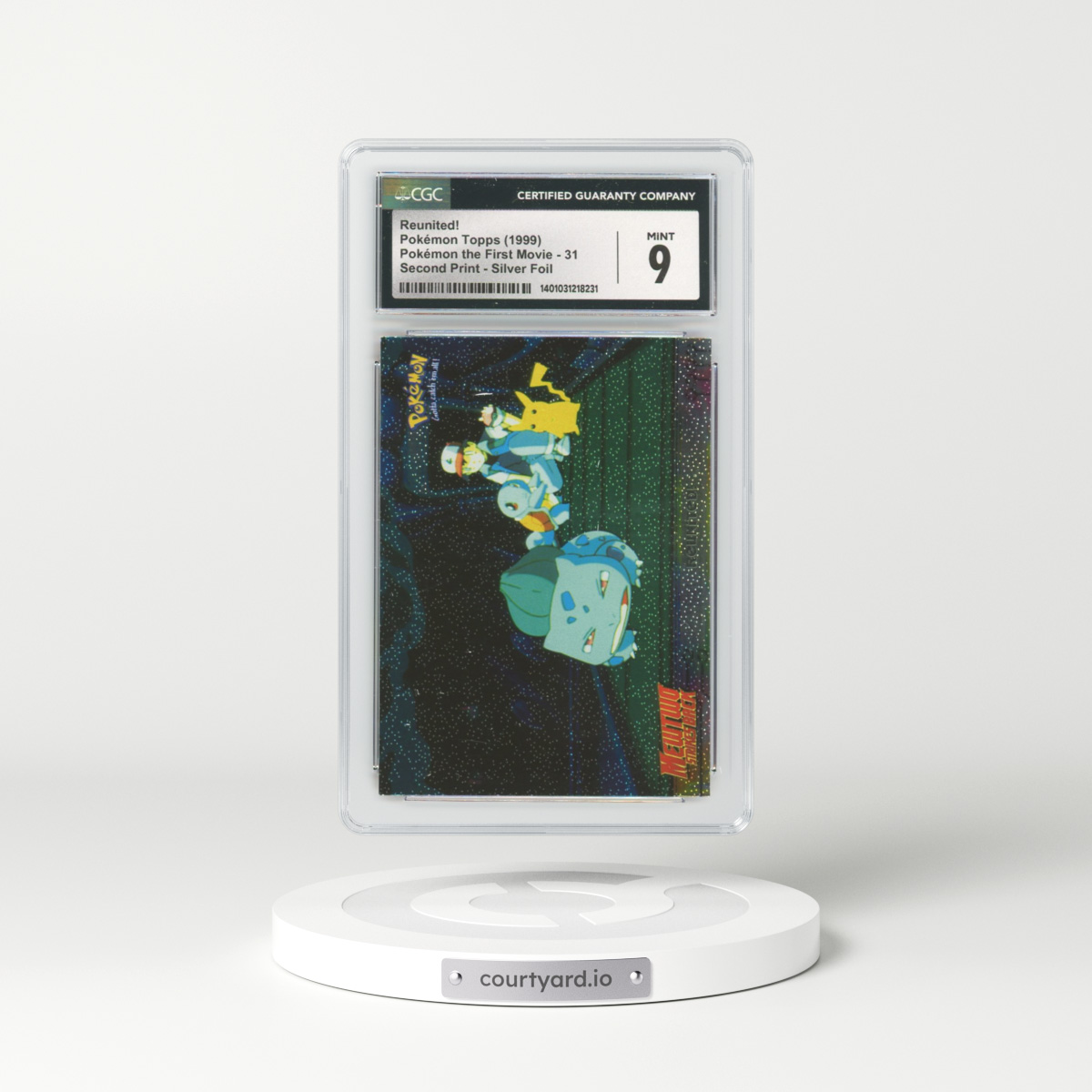 1999 Movie Promo #31 Reunited! - Second Print (Black Topps Logo) Silver Foil (Sand Paper) (CGC 9 MINT)