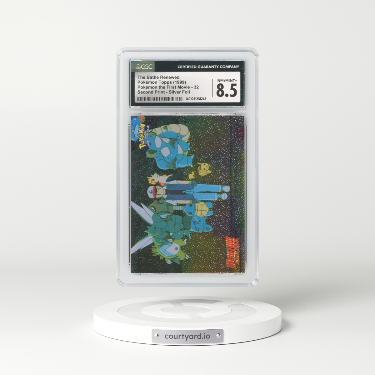 1999 Movie Promo #32 The Battle Renewed - Second Print (Black Topps Logo) Silver Foil (Sand Paper) (CGC 8.5 NM-MT+)