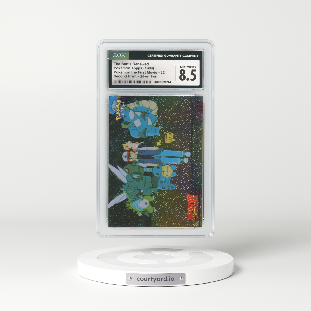 1999 Movie Promo #32 The Battle Renewed - Second Print (Black Topps Logo) Silver Foil (Sand Paper) (CGC 8.5 NM-MT+)