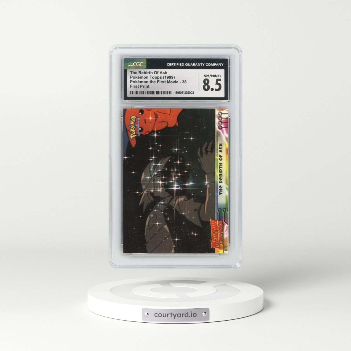 1999 Pokémon the First Movie #38 The Rebirth Of Ash - First Print (Blue Topps Logo) (CGC 8.5 NM-MT+)