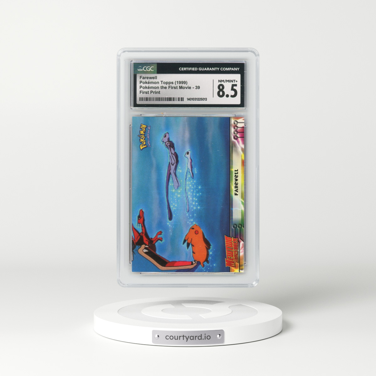 1999 Pokémon the First Movie #39 Farewell - First Print (Blue Topps Logo) (CGC 8.5 NM-MT+)