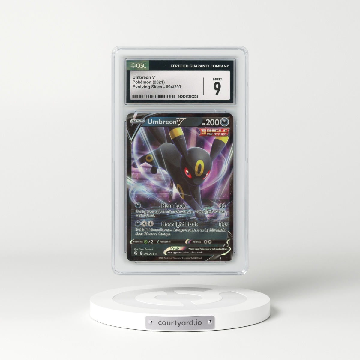 2021 Evolving Skies #094/203 Umbreon V - Holo (CGC 9 MINT)