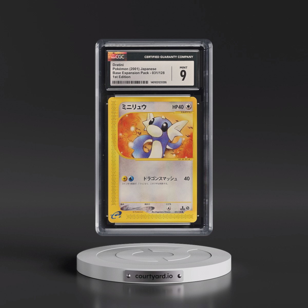 2001 Base Expansion Pack #031/128 Dratini - 1st Edition (CGC 9 MINT)