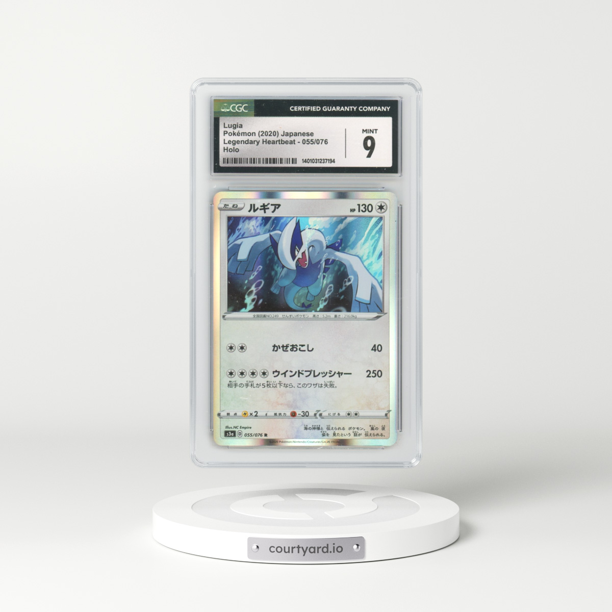 2020 Legendary Heartbeat #055/076 Lugia - Holo (CGC 9 MINT)