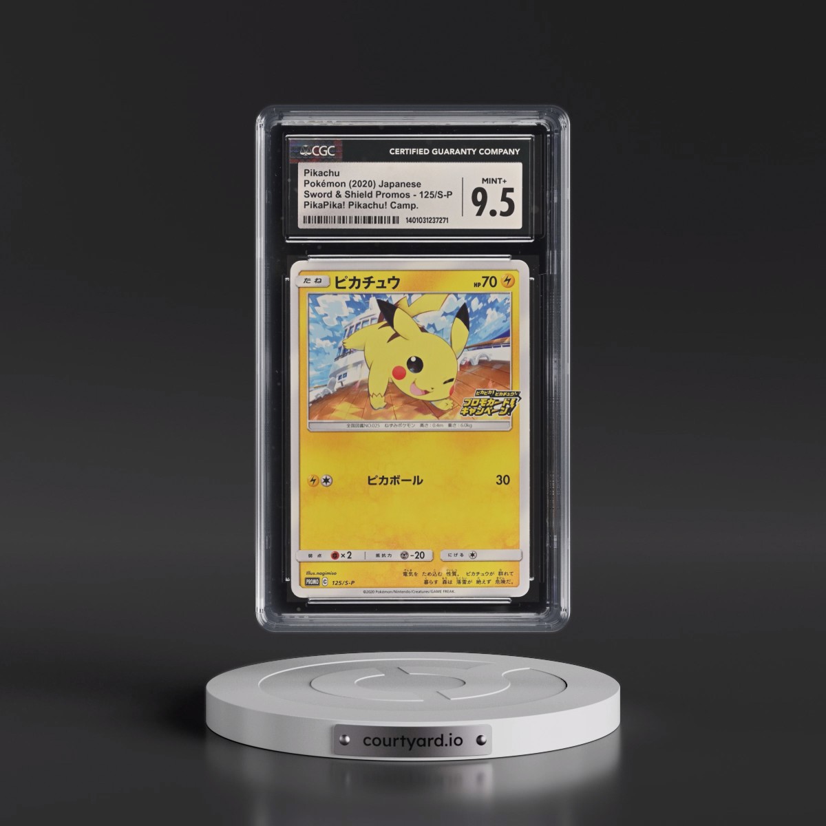 2019 Sword & Shield Promos #125/S-P Pikachu - PikaPika! Pikachu! Campaign! (CGC 9.5 MINT+)