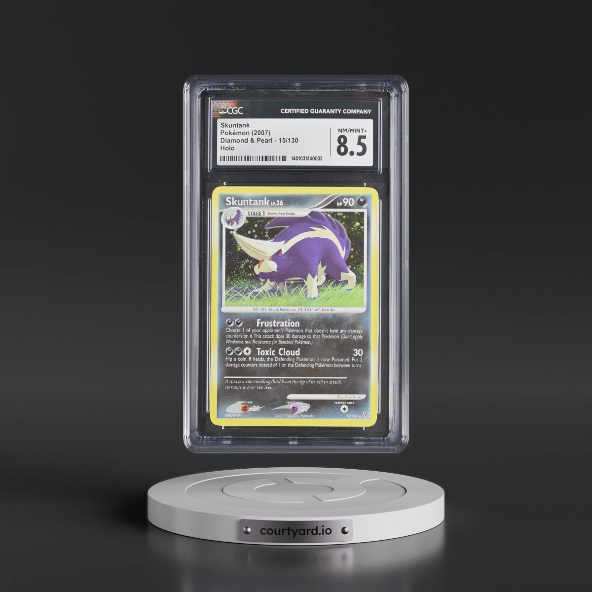 2007 Diamond & Pearl #15/130 Skuntank - Holo (CGC 8.5 NM-MT+)