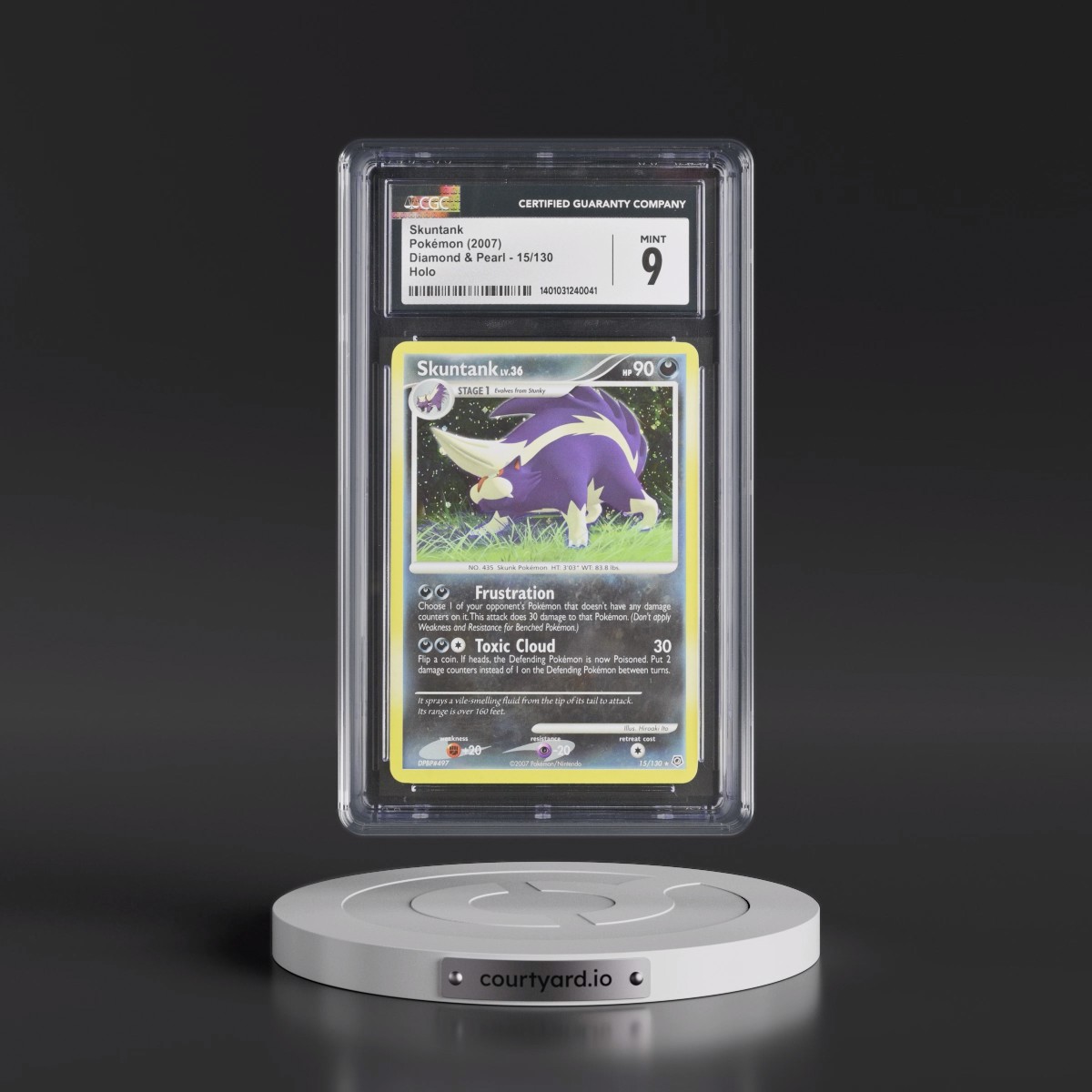 2007 Diamond & Pearl #15/130 Skuntank - Holo (CGC 9 MINT)