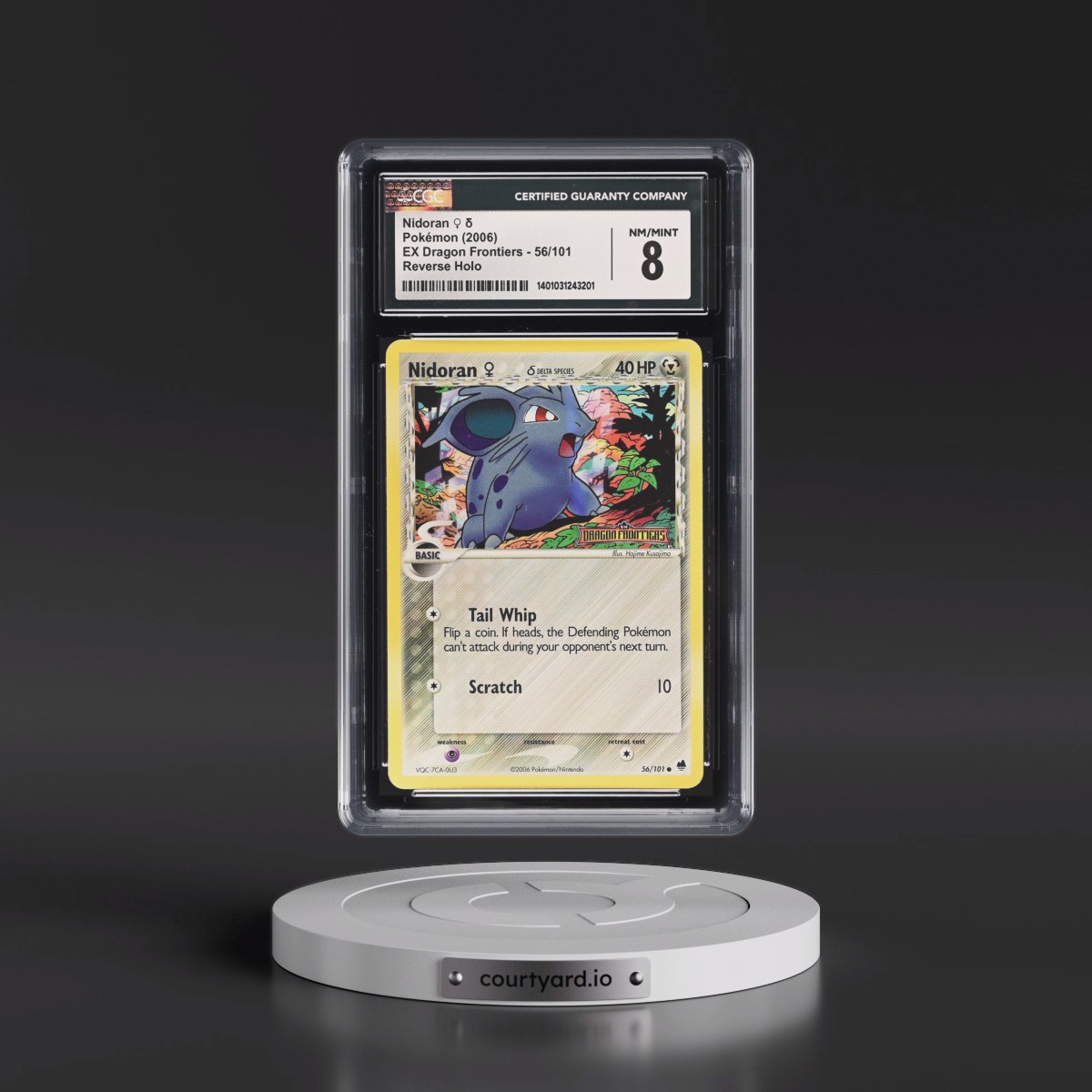 2006 EX Dragon Frontiers #56/101 Nidoran ö´ - Reverse Holo (CGC 8 NM-MT)