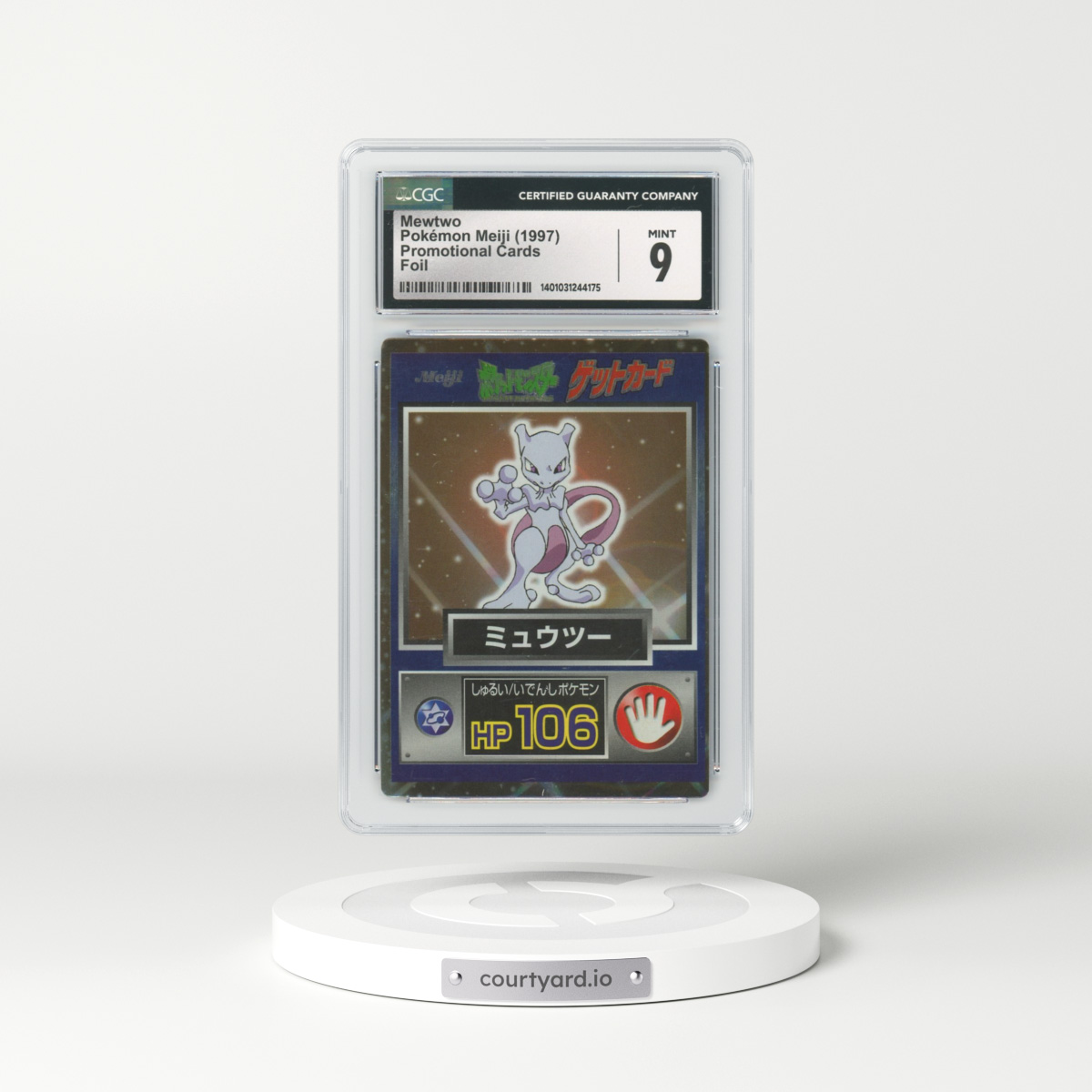 1997 Japanese Meiji Promo Foil Mewtwo (CGC 9 MINT)