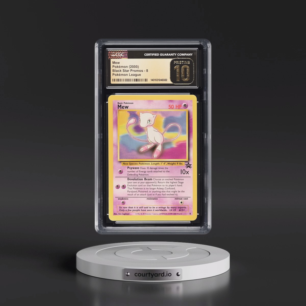 1999 Black Star Promos #8 Mew - Pokémon League (CGC 10 PRISTINE)