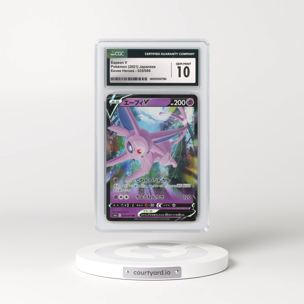 2021 Japanese Eevee Heroes #35 Espeon V - Full Art Holo (CGC 10 GEM MINT)