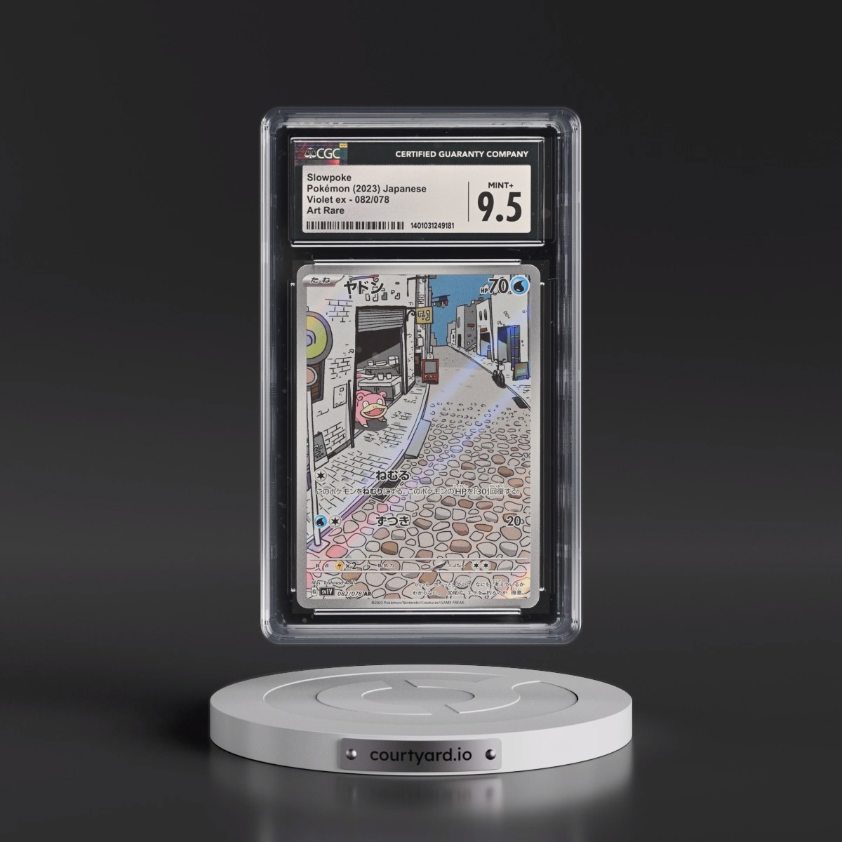 2023 Violet ex #082/078 Slowpoke - Art Rare Holo (CGC 9.5 MINT+)
