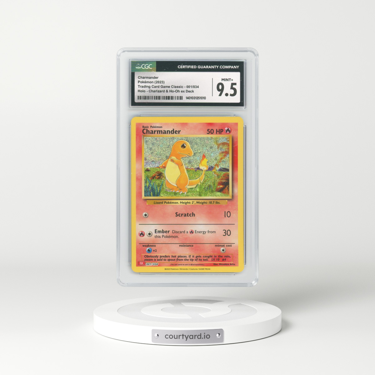 2023 Trading Card Game Classic #1 Charmander - Holo (CGC 9.5 MINT+)