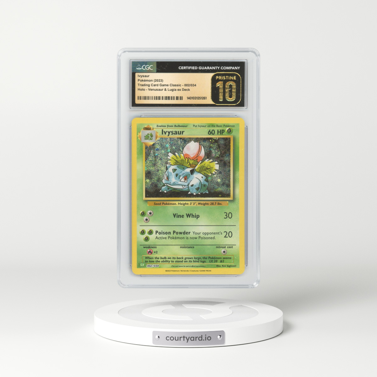2023 Trading Card Game Classic #2 Ivysaur - Holo (CGC 10 PRISTINE)
