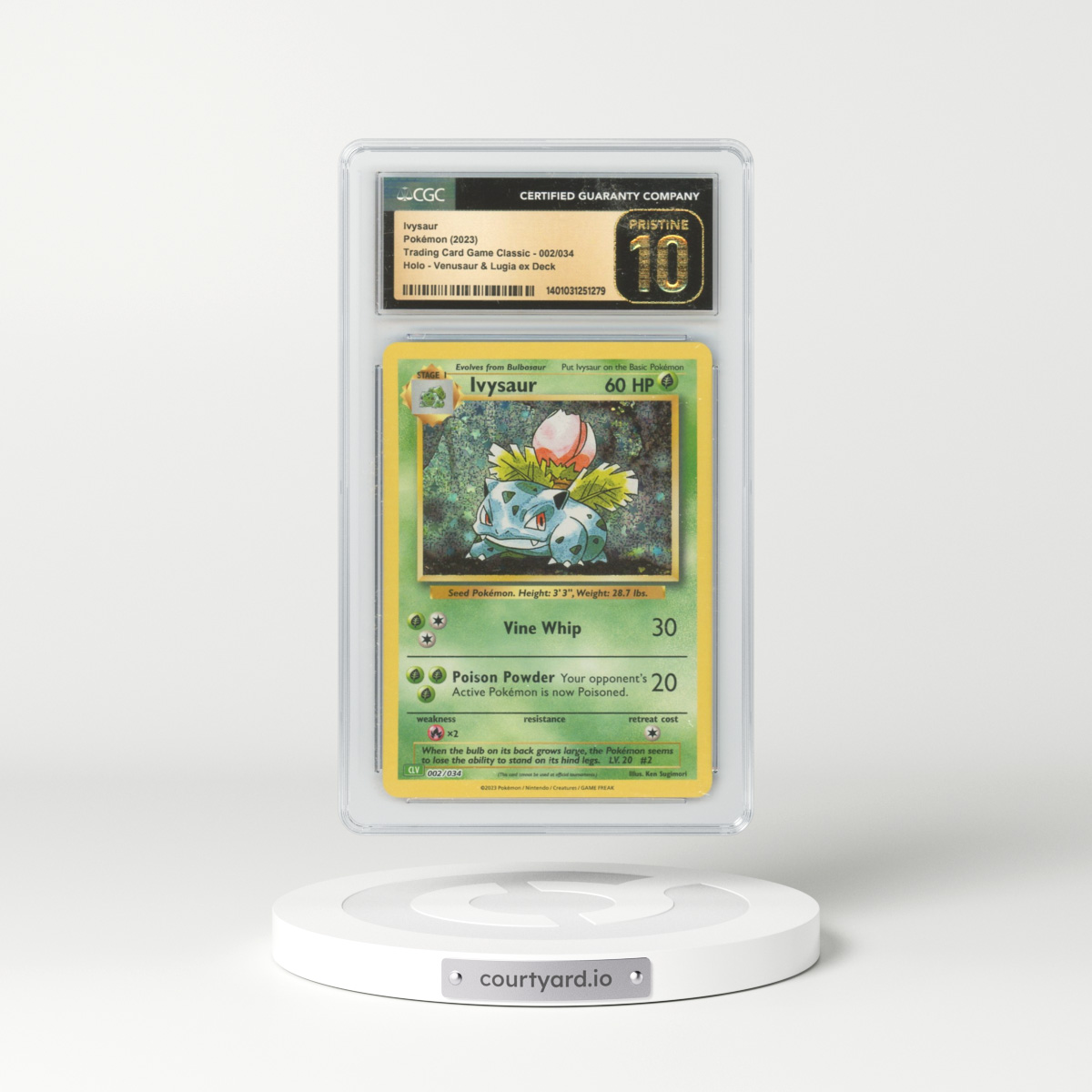 2023 Trading Card Game Classic #2 Ivysaur - Holo (CGC 10 PRISTINE)