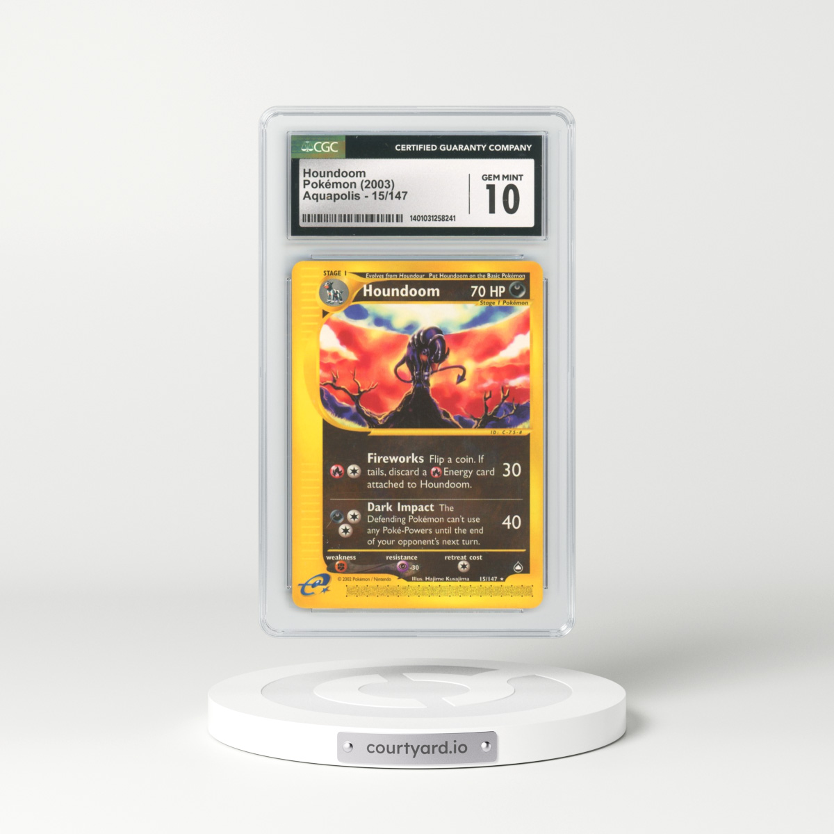 2003 Aquapolis #15 Houndoom (CGC 10 GEM MINT)