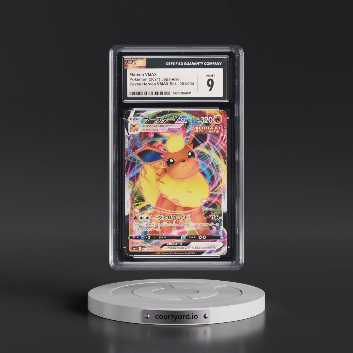 2021 Pokémon Sword & Shield Eevee Heroes Vmax Special Set #001 Flareon Vmax - Full Art (CGC 9 MINT)