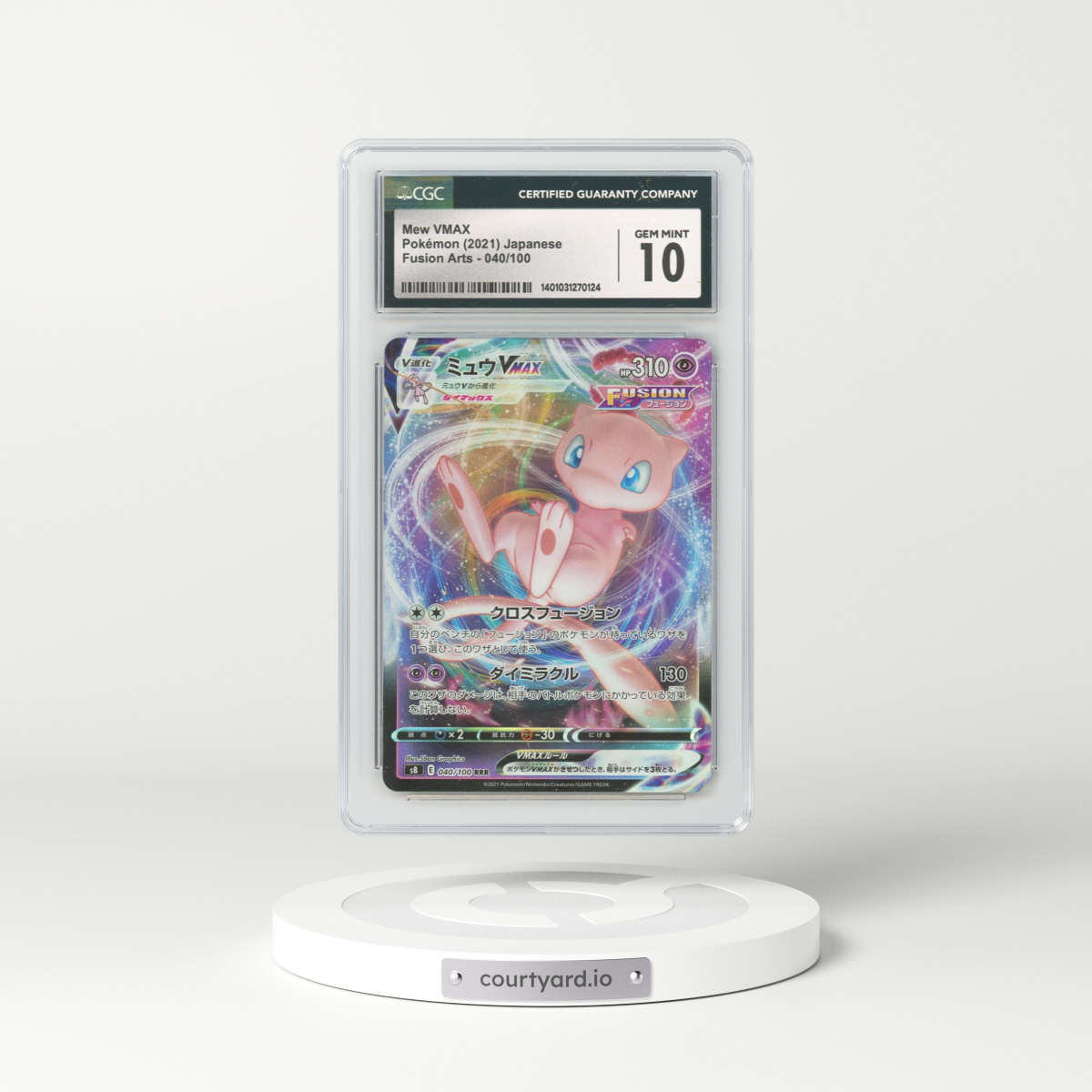 2021 Japanese Fusion ARTS #40 Mew VMAX - Full Art Holo (CGC 10 GEM MINT)