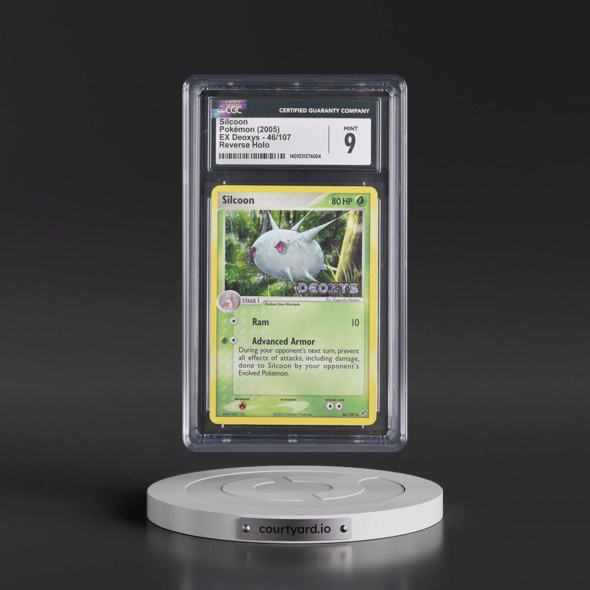 2005 EX Deoxys #46/107 Silcoon - Reverse Holo (CGC 9 MINT)