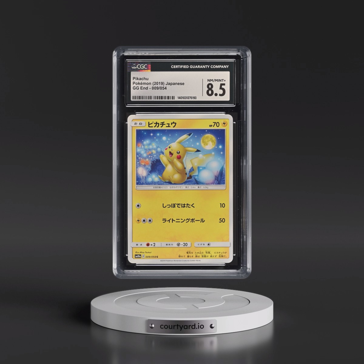 2019 GG End #009/054 Pikachu (CGC 8.5 NM-MT+)