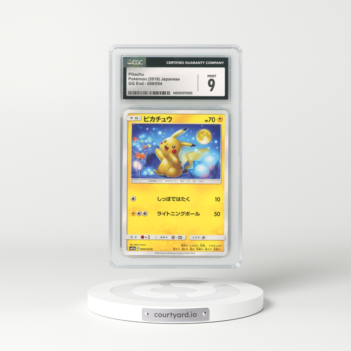 2019 Japanese GG End #9 Pikachu (CGC 9 MINT)